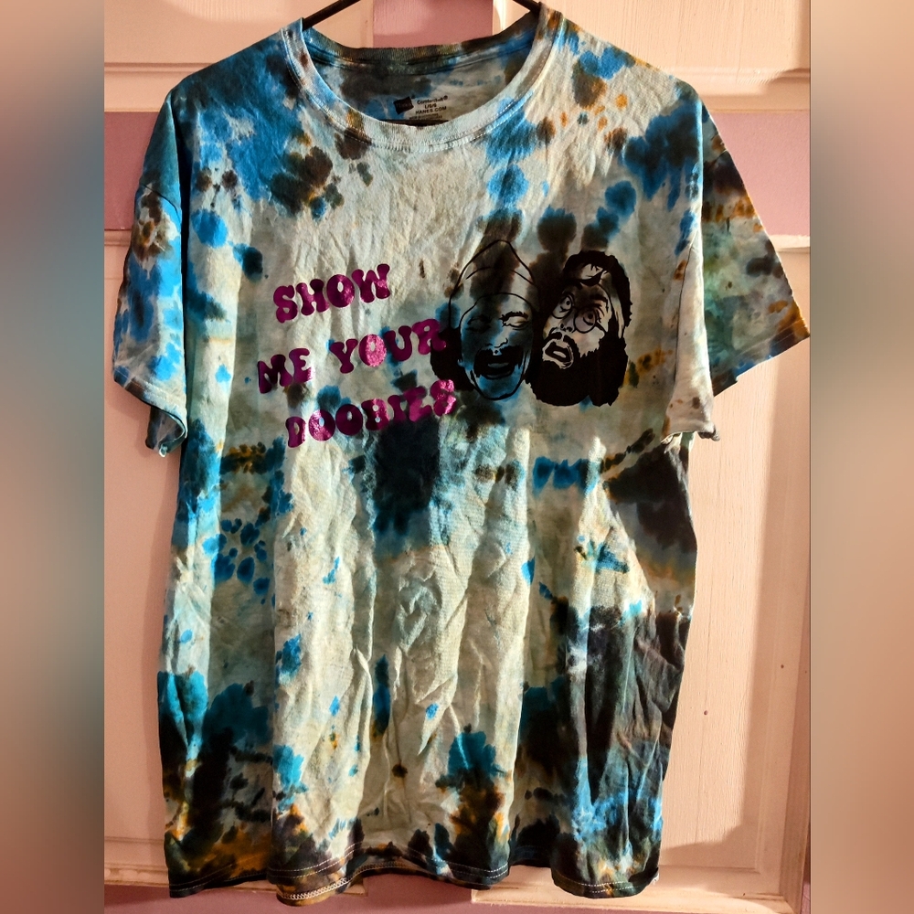 Hanes ComfortSoft Cotton Tie-dye Cheech And Chong Decal T-shirt